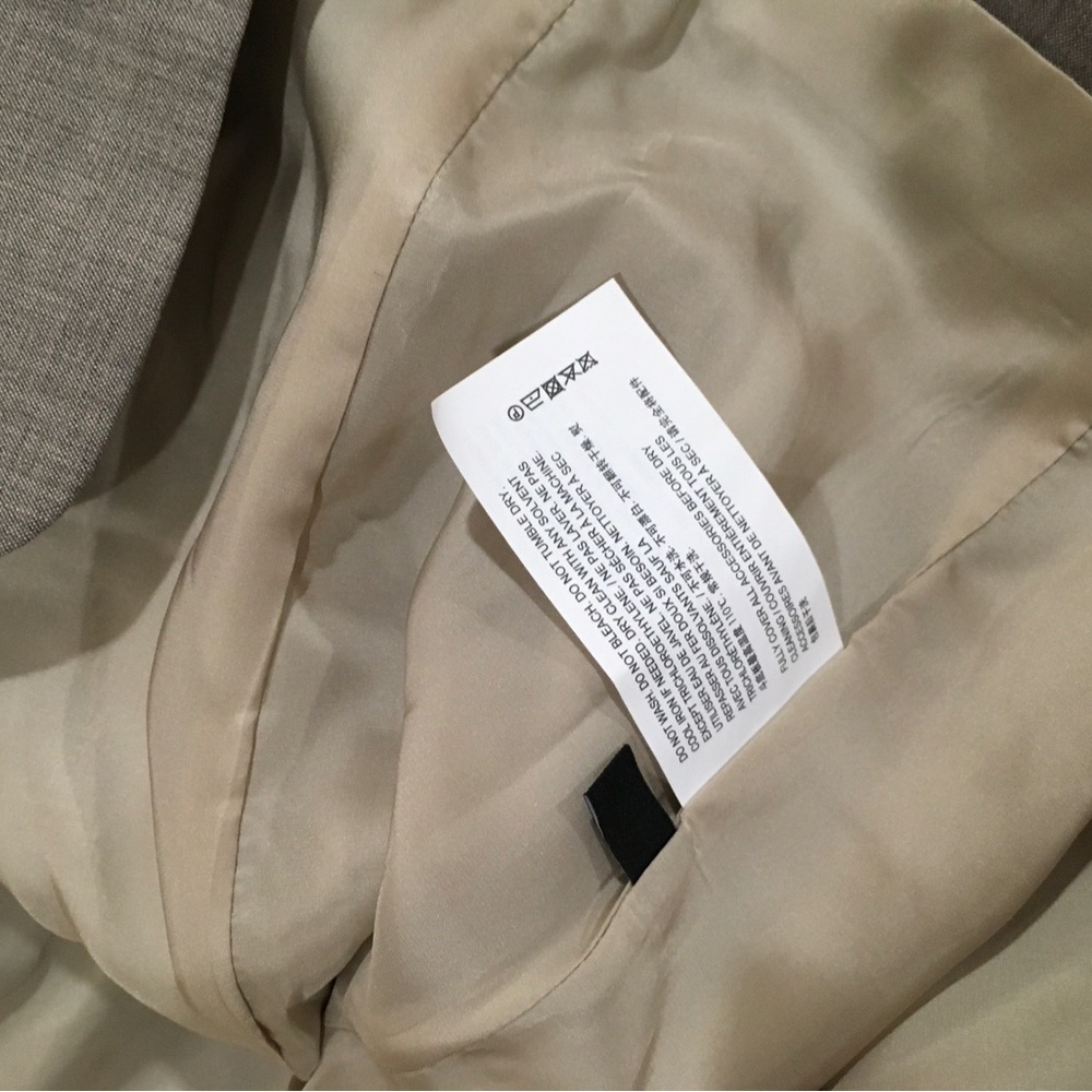 Theory Jacket Crop Boxy SB Blazer Women 4 Grey Cinder Melange Traceable Wool New - Picture 5 of 6